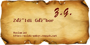 Zöldi Gábor névjegykártya